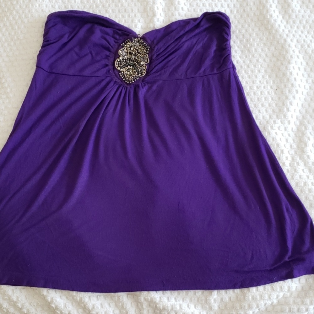 *Last Chance* Purple strapless top